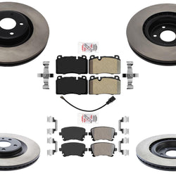 Carbon Disc Brake Rotors Brake Pads Sensor Fits For Audi Q5 2012-2017 2.0L