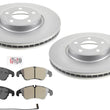 Front GEO Coated 320MM Disc Brake Rotors Disc Brake Pads for Audi A4 12-16