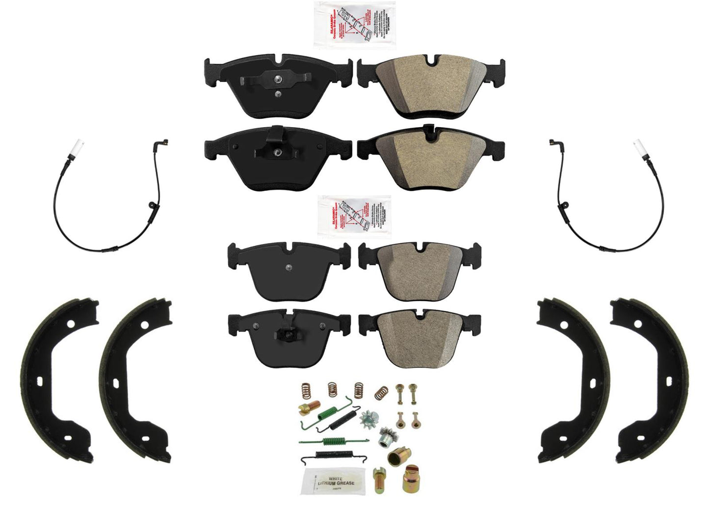 Zapatas de estacionamiento de pastillas de freno de disco semimetálicas estilo OE para BMW 650i 2006-2010
