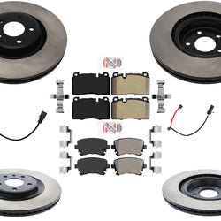 Carbon Front Rear Brake Rotors Brake Pads Hardware for Audi Q5 3.0L V6 13-17