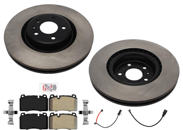 Carbon Front Disc Brake Rotors Brake Pads Hardware For Audi Q5 3.0L V6 2013-2017