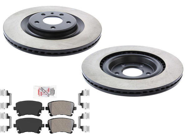 Carbon Rear Disc Brake Rotors Brake Pads Hardware for Audi Q5 3.0L V6 13-17
