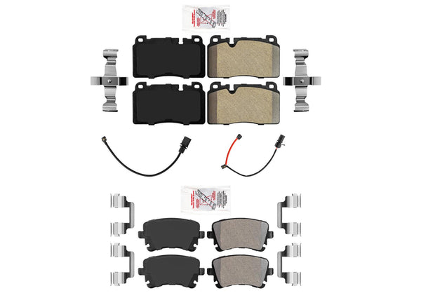 AmeriPro Semi Metallic Disc Brake Pads Sensor Hardware for Audi Q5 3.0L V6 13-17
