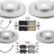 Premium Front Rear Brake Rotors Brake Pads Hardware For Audi Q5 3.0L 2013-2017