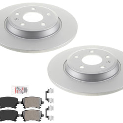 Rear GEO Coated 300MM Solid Disc Brake Rotors Disc Brake Pads For Audi A4 12-16
