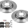 Rear Carbon 300MM Solid Disc Brake Rotors Disc Brake Pads for Audi A4 12-16