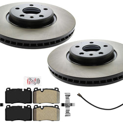 Front Carbon Disc Brake Rotors & Brake Pads Sensor For Audi Q5 2.0L 2012-2017