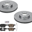 Front GEO Coated Disc Brake Rotors Brake Pads for 2021-2023 Ford Bronco Sport