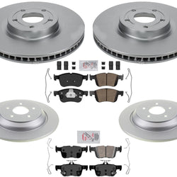 Ft & Rr GEO Coated Disc Brake Rotors Brake Pads For Ford Bronco Sport 2021-2024