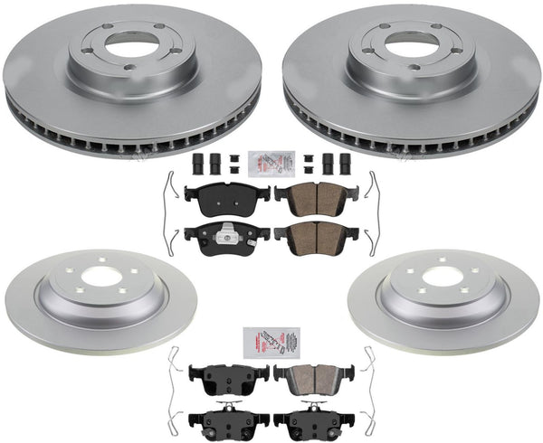 Ft & Rr GEO Coated Disc Brake Rotors Brake Pads For Ford Bronco Sport 2021-2024