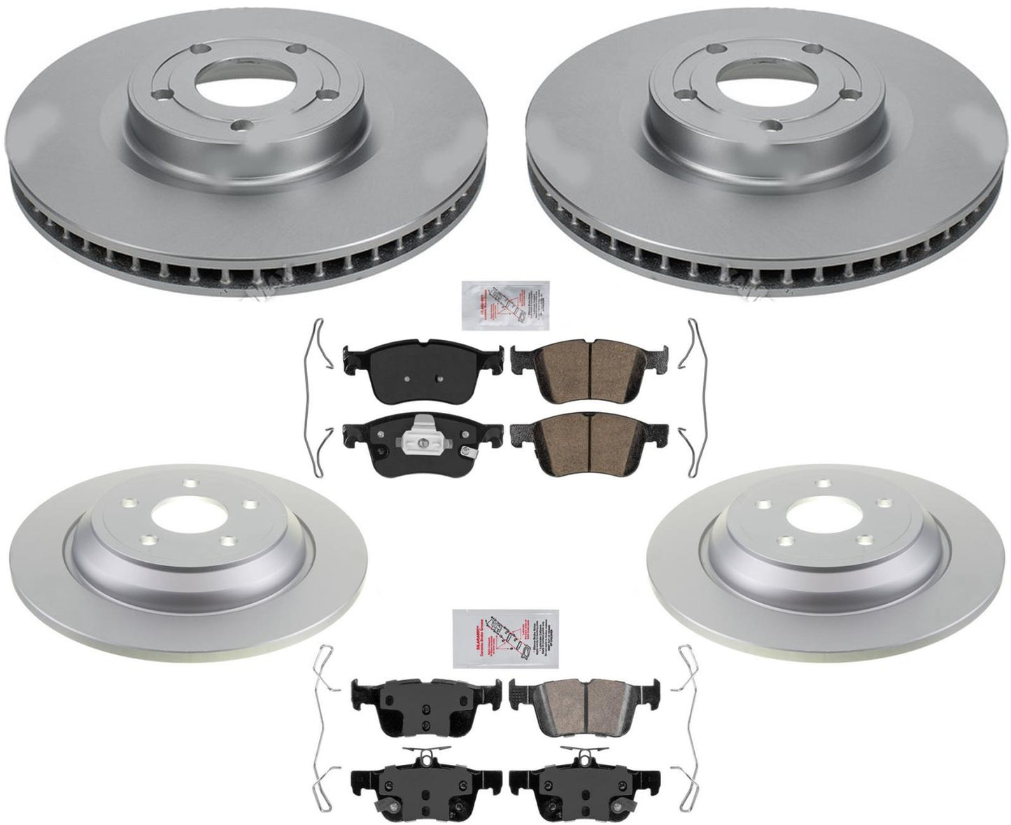 Ft & Rear GEO Coated Disc Brake Rotors Brake Pads for Ford Bronco Sport 21-2024