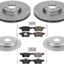 Ft & Rear GEO Coated Disc Brake Rotors Brake Pads for Ford Bronco Sport 21-2024