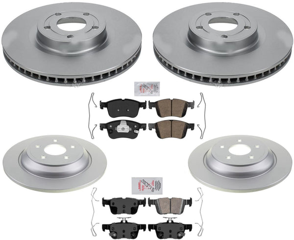 Ft & Rear GEO Coated Disc Brake Rotors Brake Pads for Ford Bronco Sport 21-2024