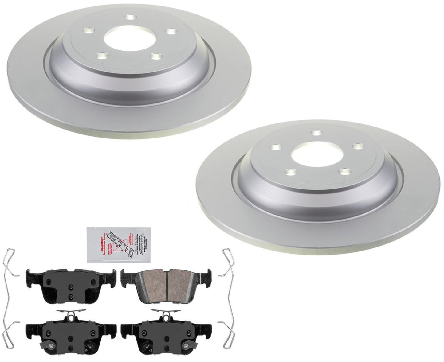 Pastillas de freno de rotores de freno de disco recubiertas GEO traseras para Ford Bronco Sport 2021-2023