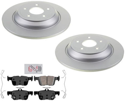 Pastillas de freno de rotores de freno de disco recubiertas GEO traseras para Ford Bronco Sport 2021-2023
