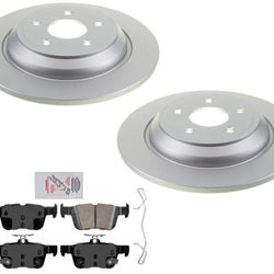 Rear GEO Coated Disc Brake Rotors Brake Pads For Ford Bronco Sport 2021-2024