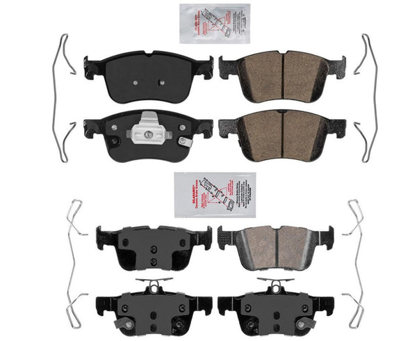 Ft & Rr AmeriPro Premium Ceramic Disc Brake Pads For Ford Bronco Sport 2021-23