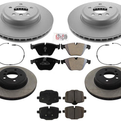 Ft GEO Coated Rear Carbon Disc Brake Rotors Disc Brake Pads For BMW 640i 12-16