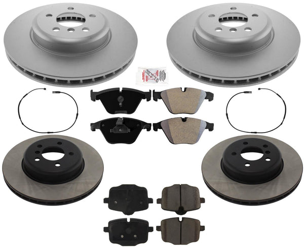 Ft GEO Coated Rear Carbon Disc Brake Rotors Disc Brake Pads For BMW 640i 12-16