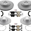 Front & Rear GEO Coated Disc Brake Rotors Disc Brake Pads For BMW X3 2011-2017