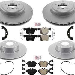 Front & Rear GEO Coated Disc Brake Rotors Disc Brake Pads For BMW X3 2011-2017