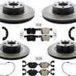 F&R Carbon Performance Disc Brake Rotors Disc Brake Pads for BMW X3 2011-2017