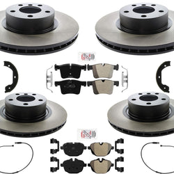 F&R Carbon Performance Disc Brake Rotors Disc Brake Pads for BMW X3 2011-2017