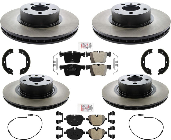 F&R Carbon Performance Disc Brake Rotors Disc Brake Pads for BMW X3 2011-2017