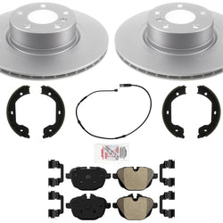 Rear GEO Coated Disc Brake Rotors Disc Brake Pads Parking for BMW X3 2011-2017