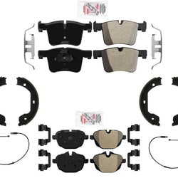AmeriPRO Semi Metallic Disc Brake Pads Sensors Parking for BMW X3 2011-2017