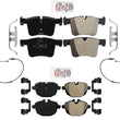 AmeriPro Semi Metallic Disc Brake Pads Sensors Hardware For BMW X3 2011-2017