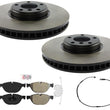 Front Carbon Brake Rotors Pads hardware For BMW 535i GT 10-17 REF 34116785669