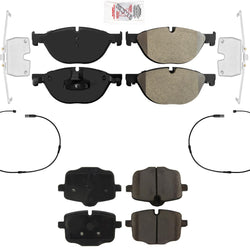 OE Style Front Rear Disc Brake Pads hardware Sensors For BMW 650i 2012-2018
