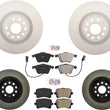 Front GEO Coated Disc Brake Rotors Disc Brake Pads for 09-12 Volkswagen CC V6