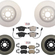 Front GEO Coated Disc Brake Rotors Disc Brake Pads For Audi S3 2011-2012