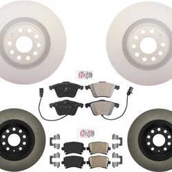 Front GEO Coated Disc Brake Rotors Disc Brake Pads For Audi S3 2011-2012