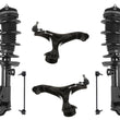 Front Struts Control Arms W/ BJ Links Fits Honda Civic 2012-2015 Coupe 2 Door