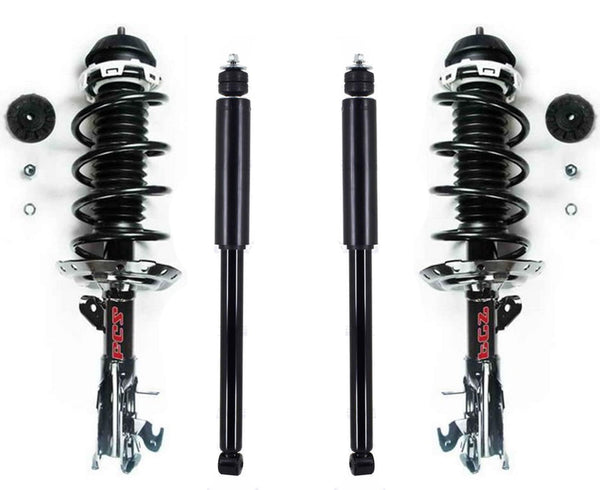 Front Struts W/ Coil Spring Assembly & Rear Shocks For Honda Fit 2009-2013
