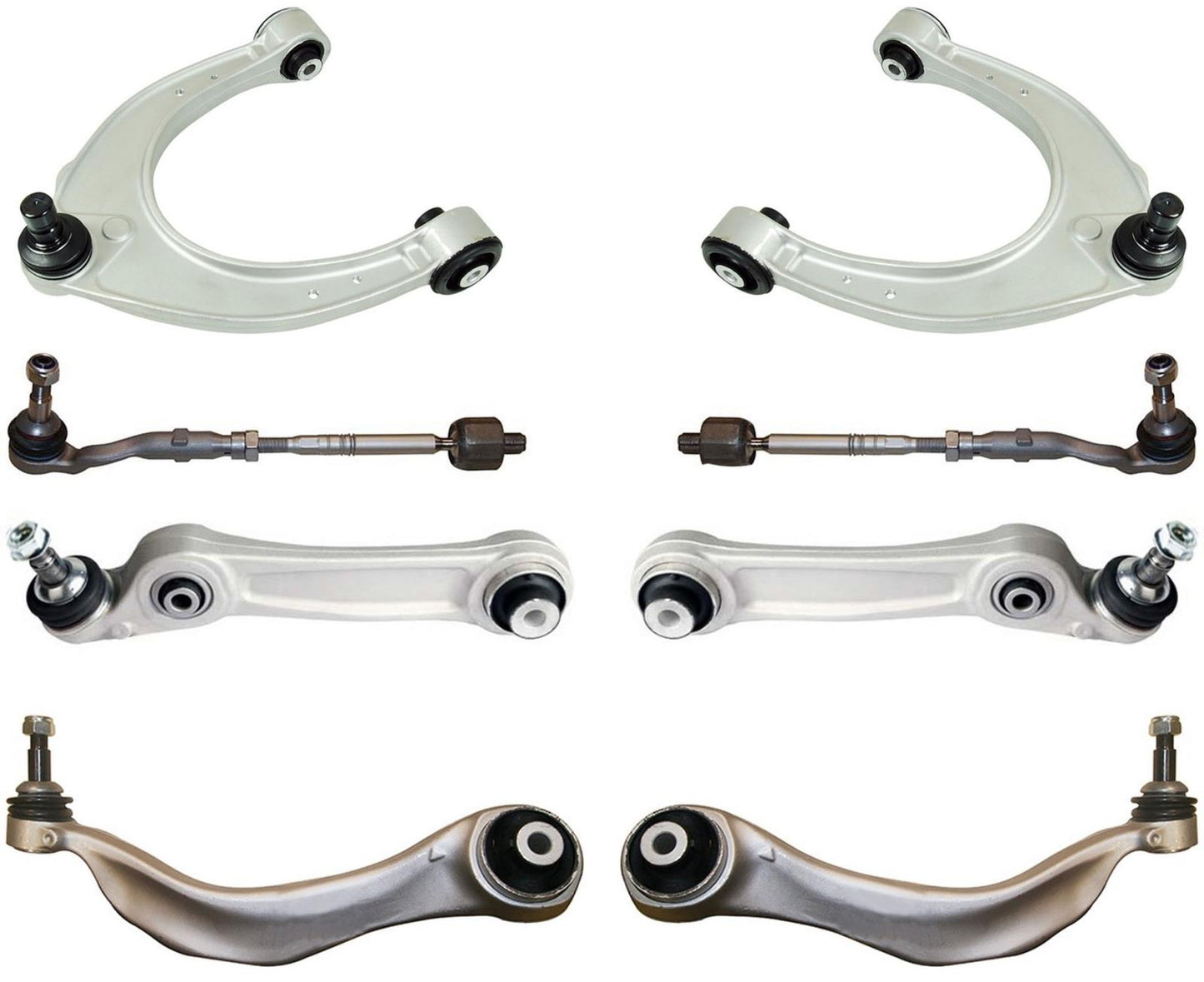 Front Upper & Lower Control Arms W Ball Joint & Tie Rods For BMW 528i 2011-2016