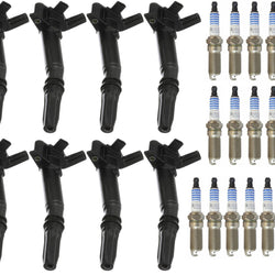 Ignition Coils & Double Platinum Spark Plugs For Ford E-350 6.2L V8 2018-2019