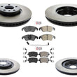 Hardware de pastillas de freno de rotores de freno trasero delantero de carbono para Audi Q5 Hybrid 2013-2016