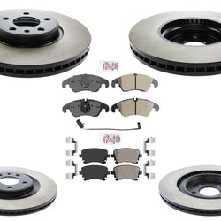 Hardware de pastillas de freno de rotores de freno trasero delantero de carbono para Audi Q5 Hybrid 2013-2016