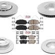Frt & Rear GEO Coated Disc Brake Rotors Disc Brake Pads for 2017-2018 Acura ILX