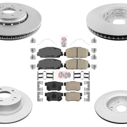 Frt & Rear GEO Coated Disc Brake Rotors Disc Brake Pads for 2019-2022 Acura ILX