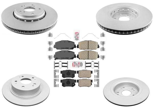 Frt & Rear GEO Coated Disc Brake Rotors Disc Brake Pads for 2019-2022 Acura ILX
