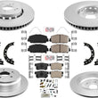Frt & Rear GEO Coated Disc Brake Rotors Disc Brake Pads for Acura RDX 13-18
