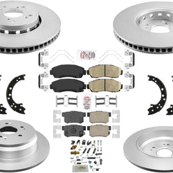 Frt & Rear GEO Coated Disc Brake Rotors Disc Brake Pads for Acura RDX 07-12