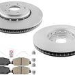 Front GEO Coated Disc Brake Rotors Disc Brake Pads for Acura ILX 2019-2022