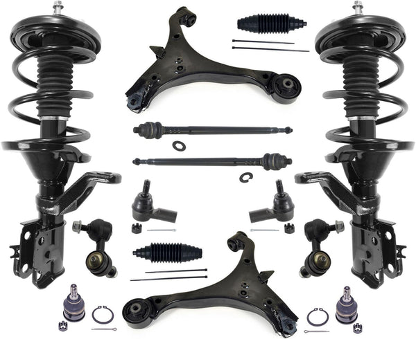 Front Struts Control Arms Ball Joints Tie Rods & Links For Acura RSX 2002-2004