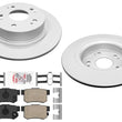 Rear GEO Coated Disc Brake Rotors Disc Brake Pads for Acura ILX 2016-2022